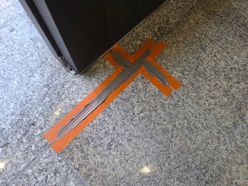 연마 후 광택 상승 중간 단계